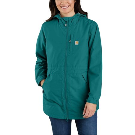 CARHARTT Rain Defender Relaxed Fit Lightweight Coat, Shaded Spruce, 3X, REG 104221-HA53XREG